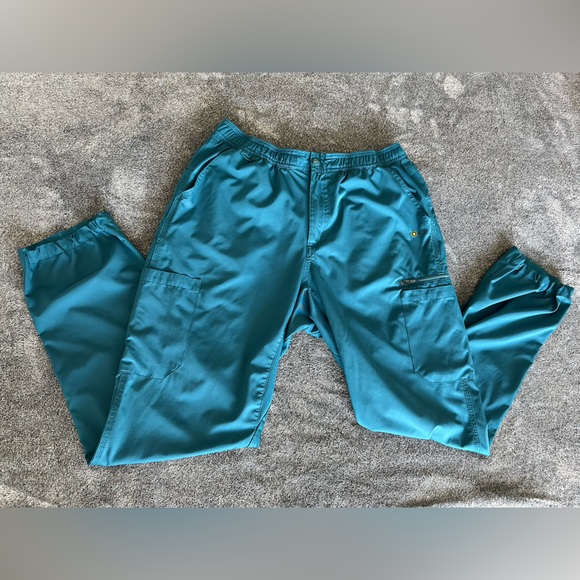 Carhartt Force® Men’s Caribbean Blue Stretch Scrub Bottoms, Medium, C155106 - Picture 2 of 13